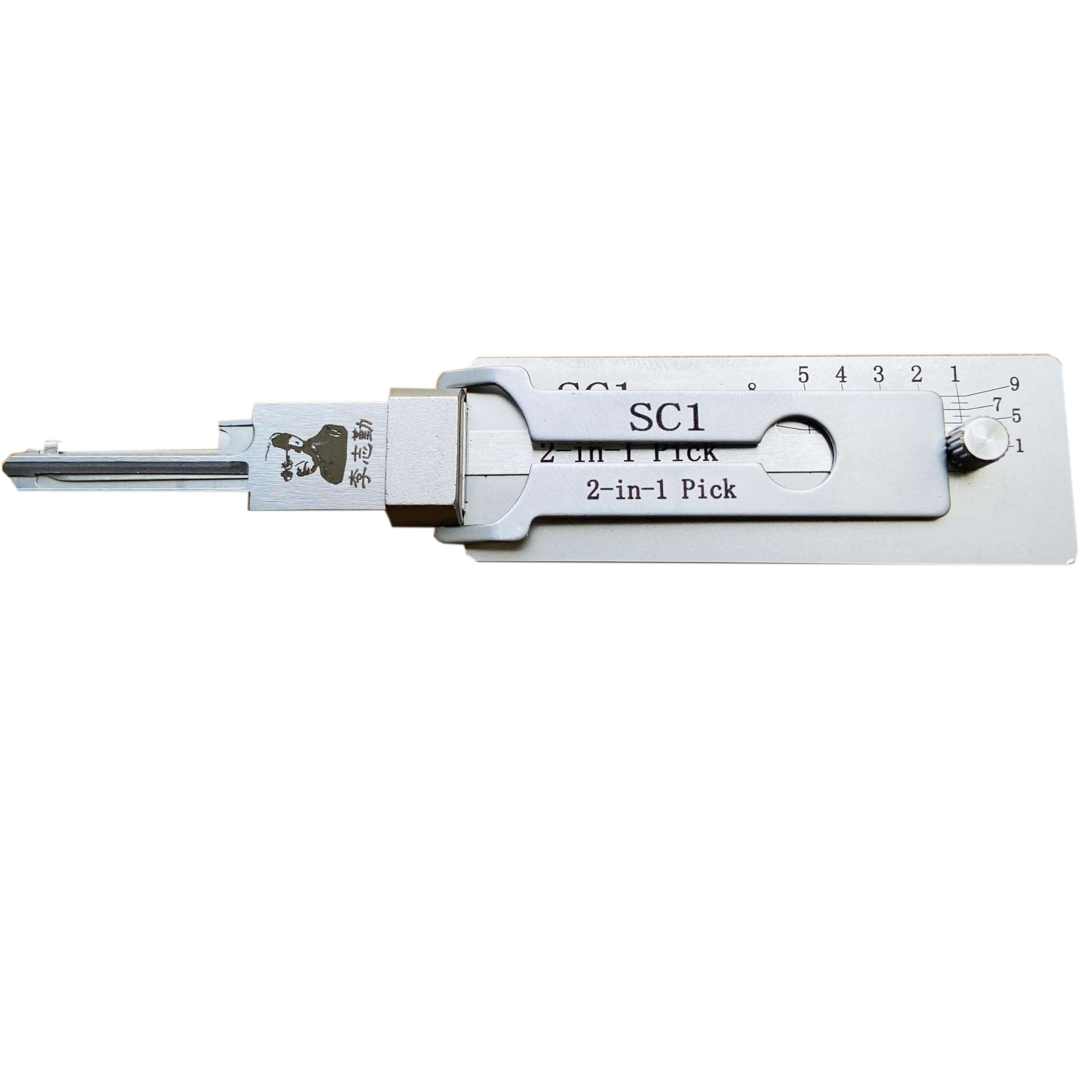 Rlokk Silver Home Door Civil 2 In 1 Lock Pick And Decoder Tool, Lock Picking And Key Reader, Professional Locksmith Tool (Sc1)
