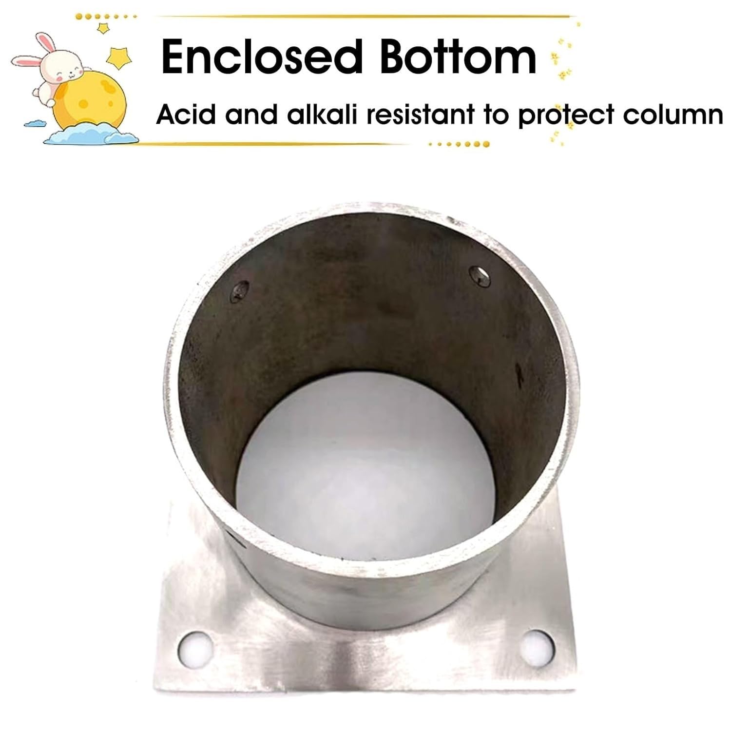 Einschlagbodenhülse DIY Holzzaun Kit 200 150 120 100 80 60 mm, Basisanker für Zaunpfosten Für Handläufe, Geländer und Pergolas(Dia 7 1/2 in(190mm))