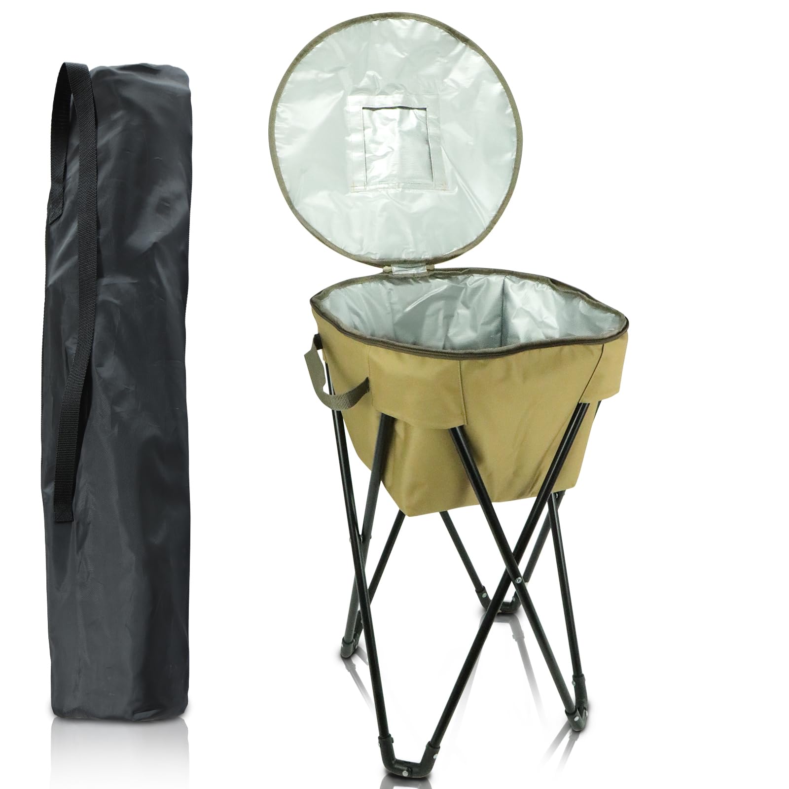 Collapsible Coolers Bag for Travel That Fold Flat,Bracket Insulation Cooler Bag,Collapsible Insulated Ice Chest,Large Leakproof Camping & Travel