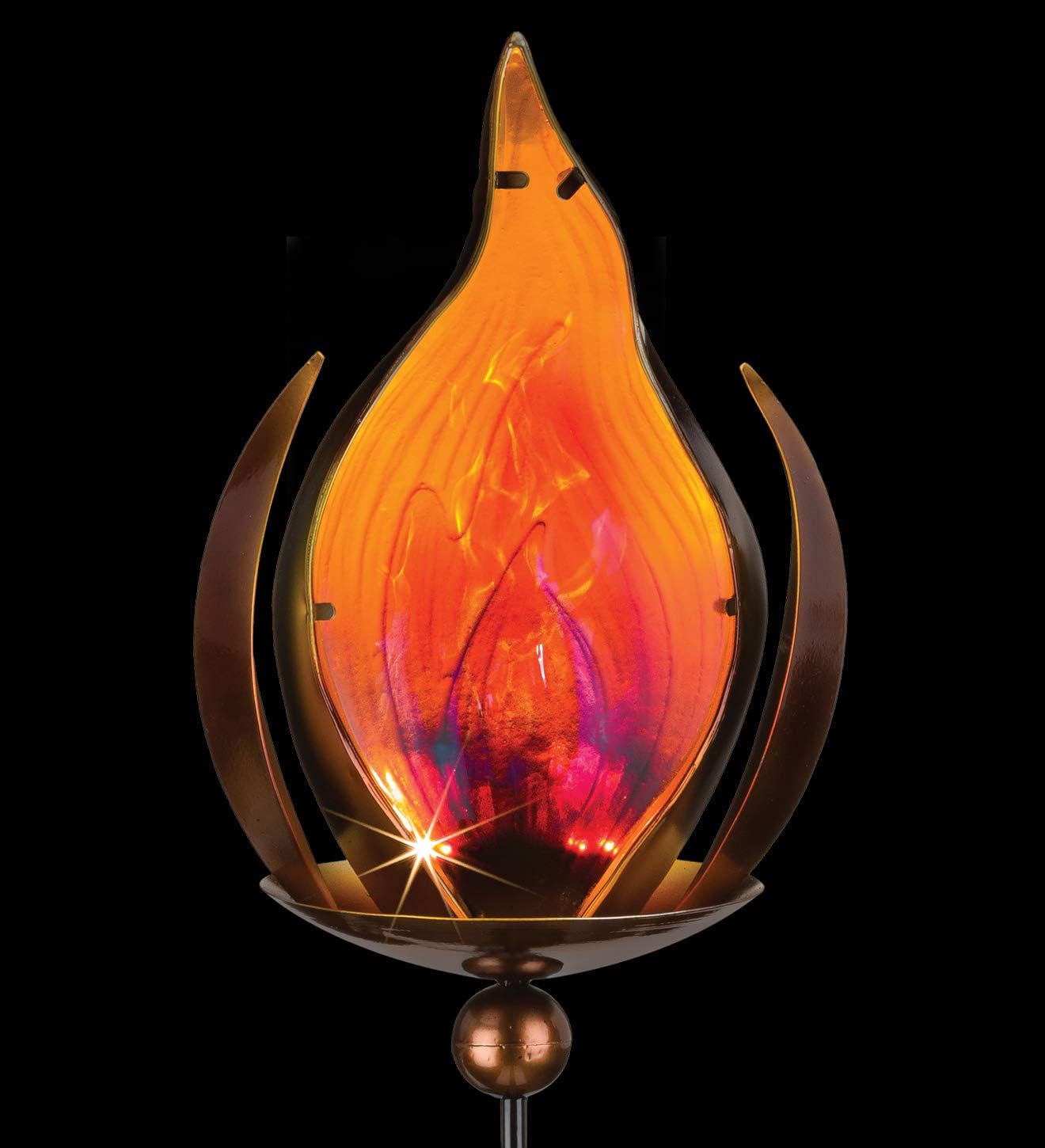 Regal Art & Gift 12484 Blaze Solar Stake-Bronze Garden Décor