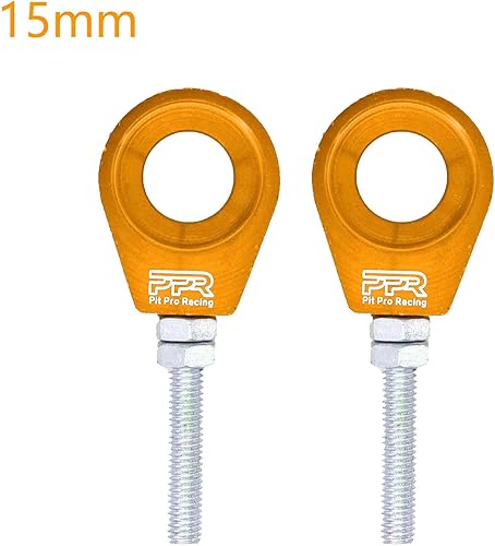 Vista 29 de Ajustador de tensor de cadena de 0.59 pulgadas, 2 piezas para motocross XR/CRF 50 70 KLX 110 50cc-160cc (negro)