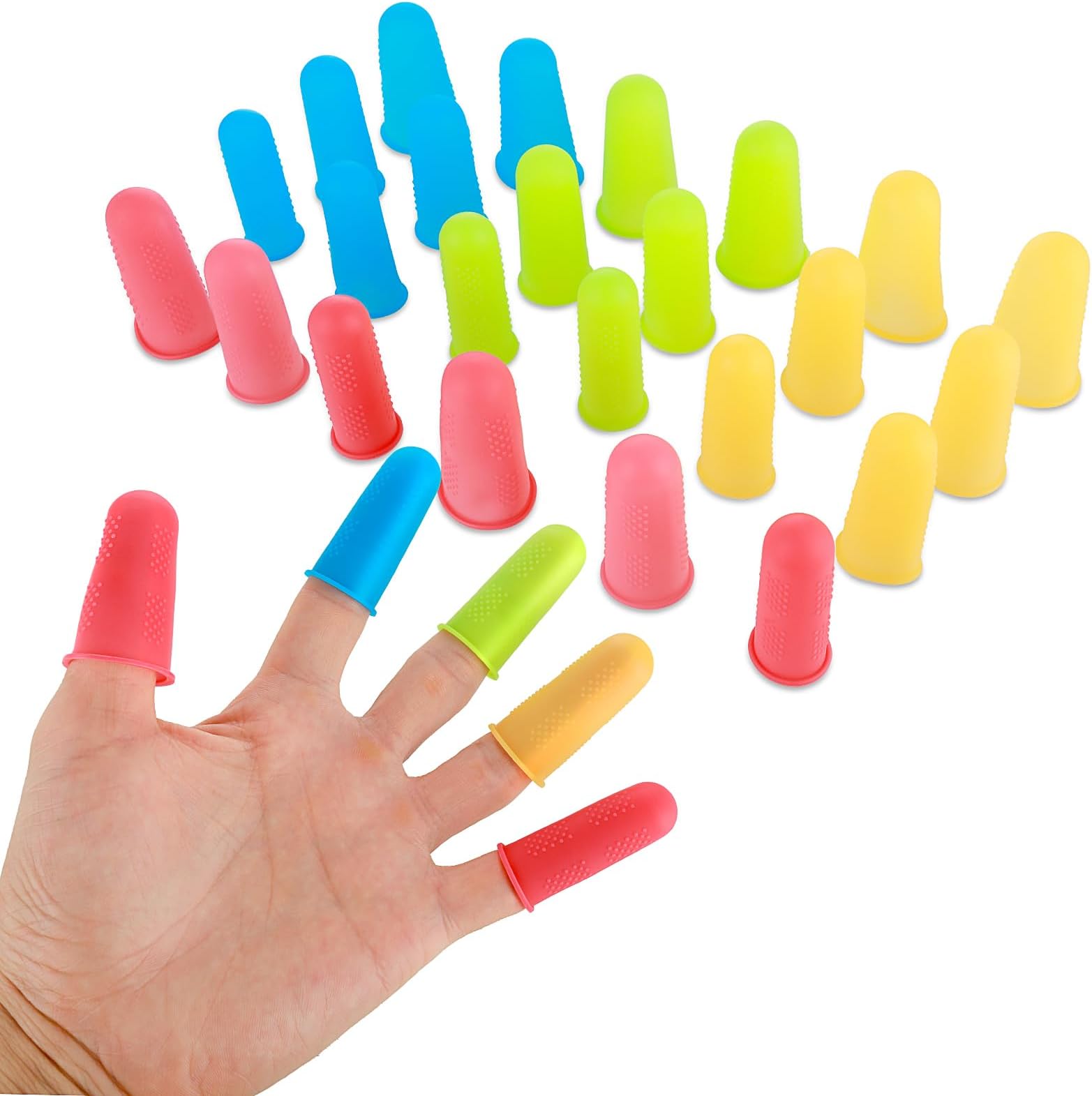Grevosea Finger Protectors, 24 Pieces Silicone Fingers
