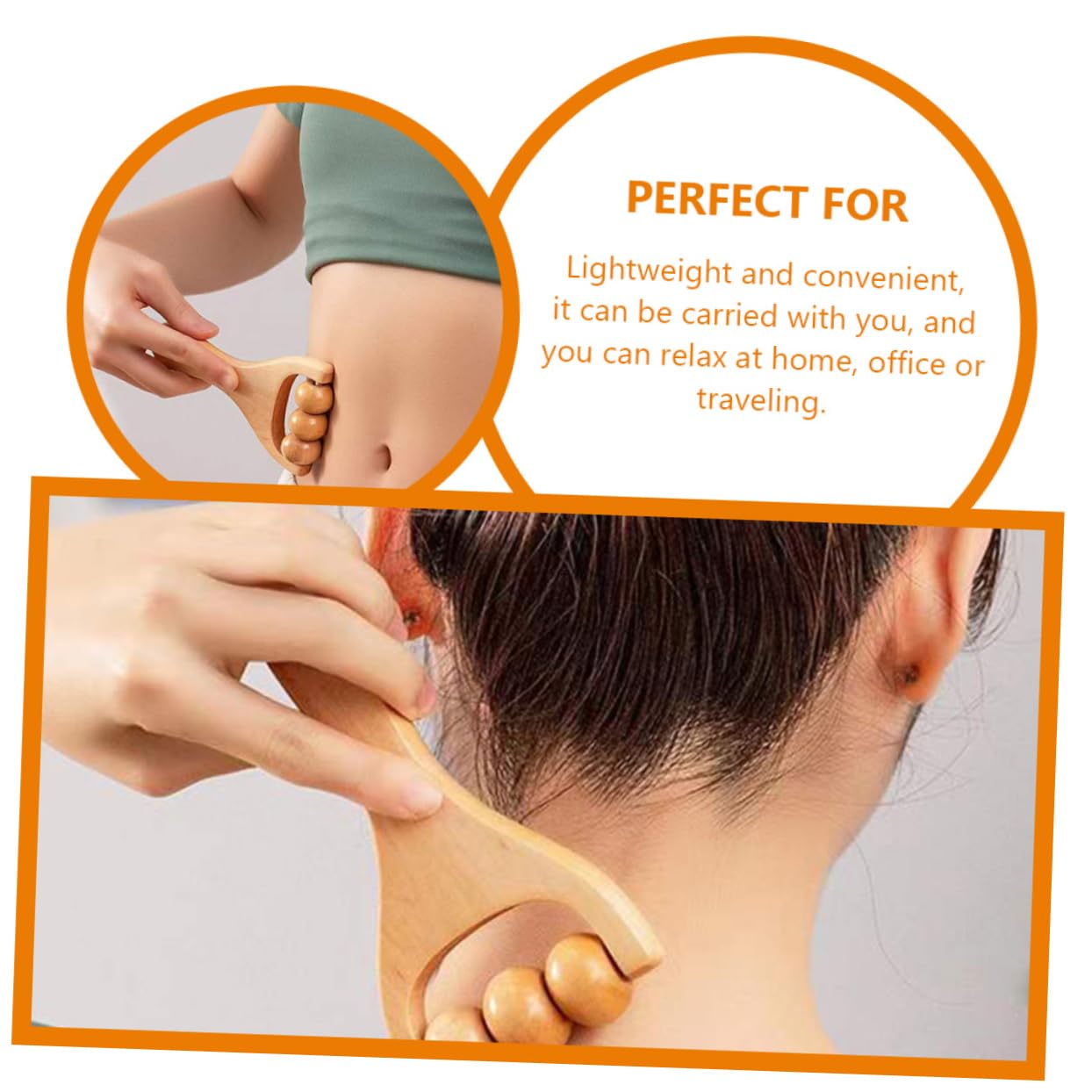 3 Set Set Massaggiatore Adulti Massaggiante Corpo Muscolo A Mano Massaggiatore A Mano Rulli Portatile Massaggio A Manuale Kit Di Legno 3 Pezzi * 3