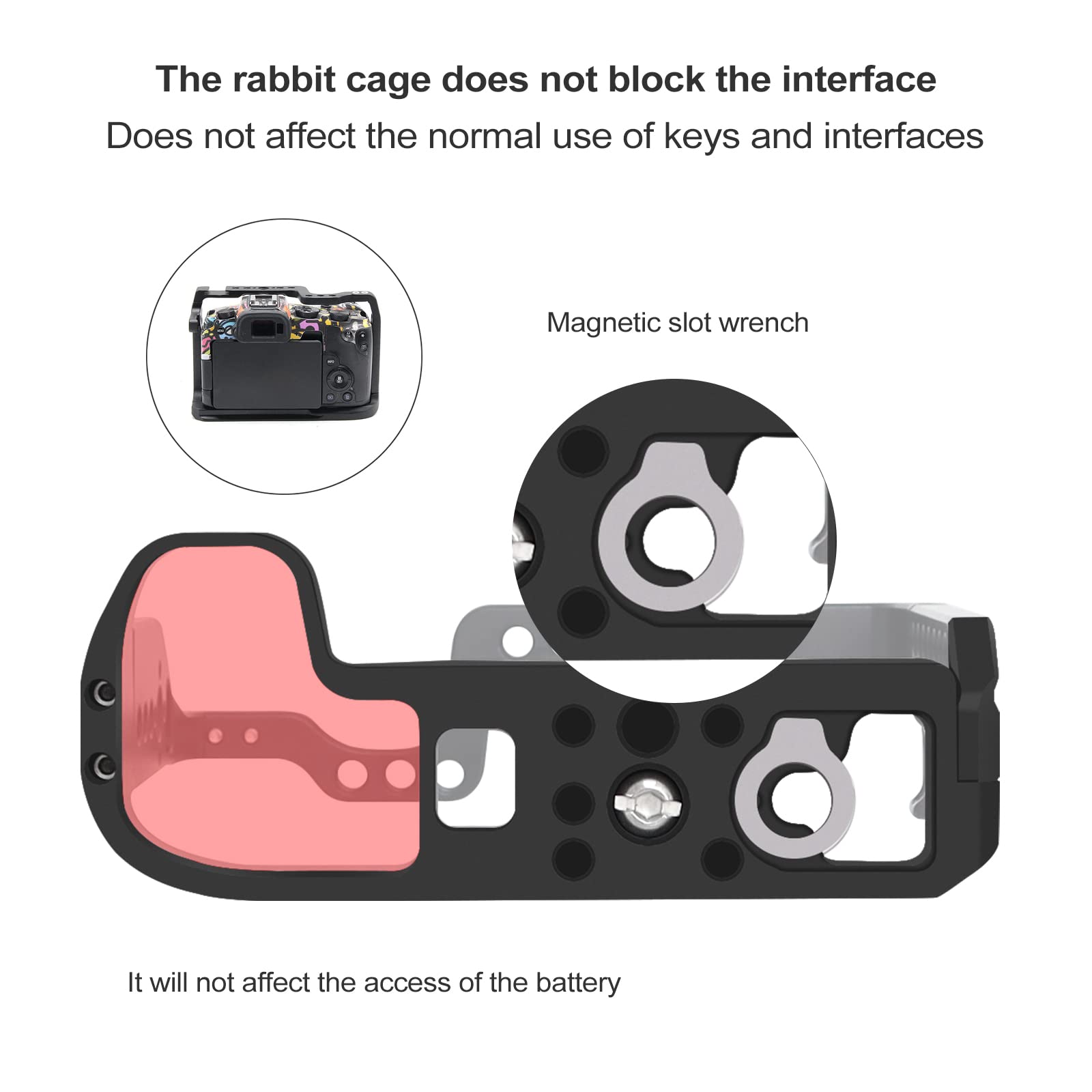 EOS RP Cage de caméra, Cage EOS RP pour Griffe d'appareil Photo Canon EOS RP