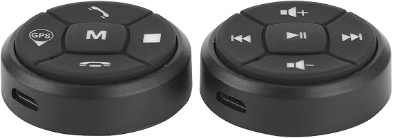 Car Steering Wheel Remote Control, Universal Vehicle Media Button Music Play Remote Control Wireless Car Remote Control Button Controller for Phone Control Steering Wheel