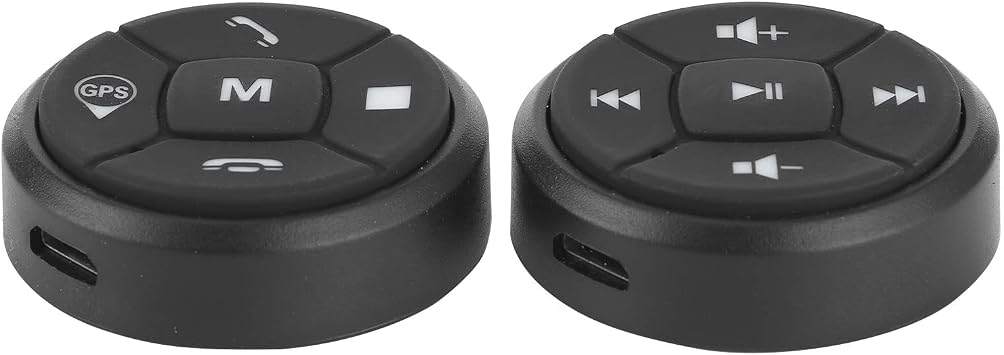 Car Steering Wheel Remote Control, Universal Vehicle Media Button Music Play Remote Control Wireless Car Remote Control Button Controller for Phone Control Steering Wheel