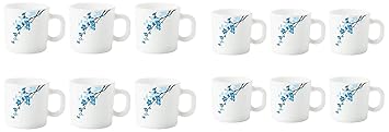 Opalware Mug - 6 Piece, White, 180ml Opalware Cup - 6 Piece, White, 100ml