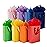 SHIPKEY 8 Rainbow Gift Bags with Tissue Paper, 8x4x11in Colorful Paper Bags for Birthday, Party, Wedding, Baby Shower, Thanksgiving (8 Colors, 20x10x28cm)