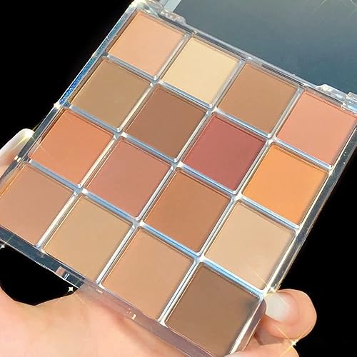 Miniatura 1 de AMY'S DIARY Brights - Sombra de ojos de arco iris Palatte, maquillaje mate, azul bosque, morado, 16 colores, sombra de ojos mate, larga duración,