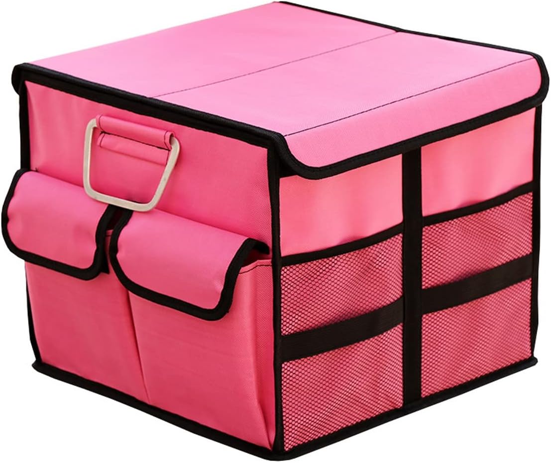 Multi Compartments Trunk Organizer,Portable Car Trunk Organizer,Waterproof Heavy Duty Fabric Box (C)