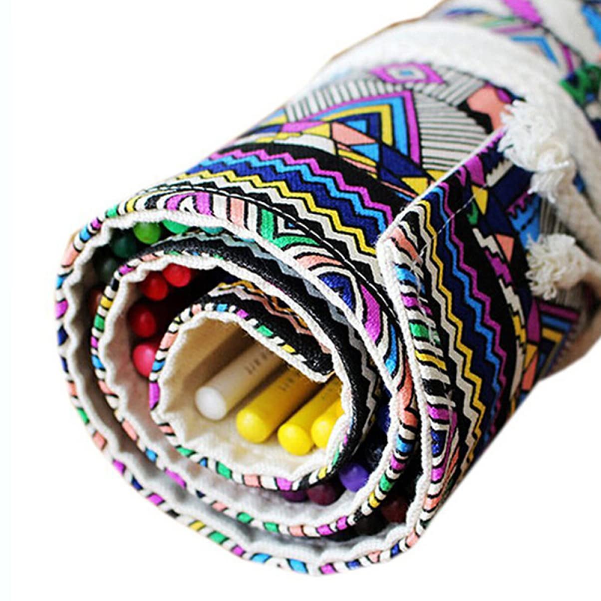 Lurrose 3stücke Slots Stifte Roll-up Organizer Waschbarer Federmäppchen Für Schüler Künstler Und Bastler Ethno-Stil Für Stifte Und Malutensilien