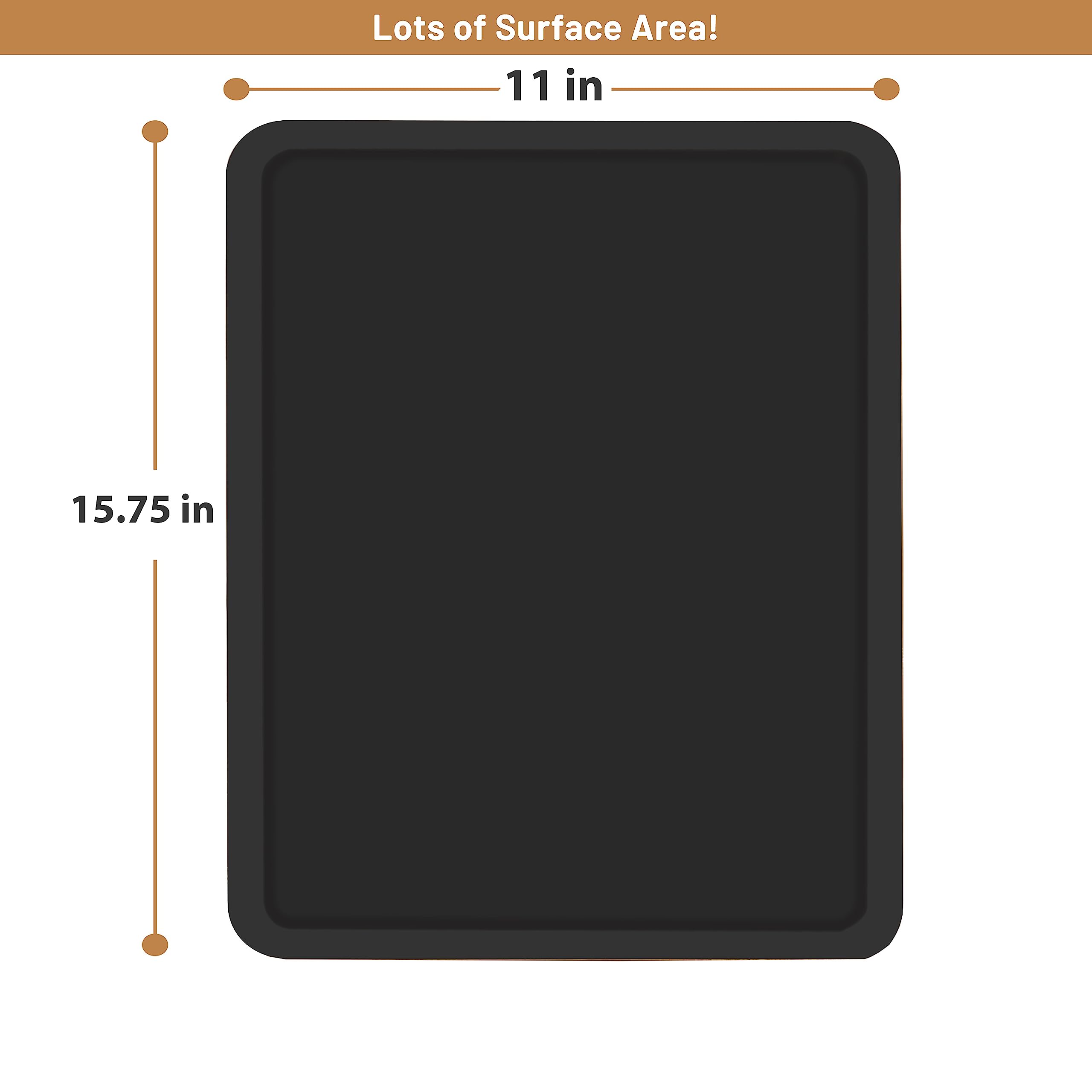 Shamrock Home Couch Arm Table Clip On Tray Sofa Table for Wide Couches. Couch Arm Tray Table, Portable Table, TV Table and Side Tables for Small Spaces (Black, Large 15.75 x 11)