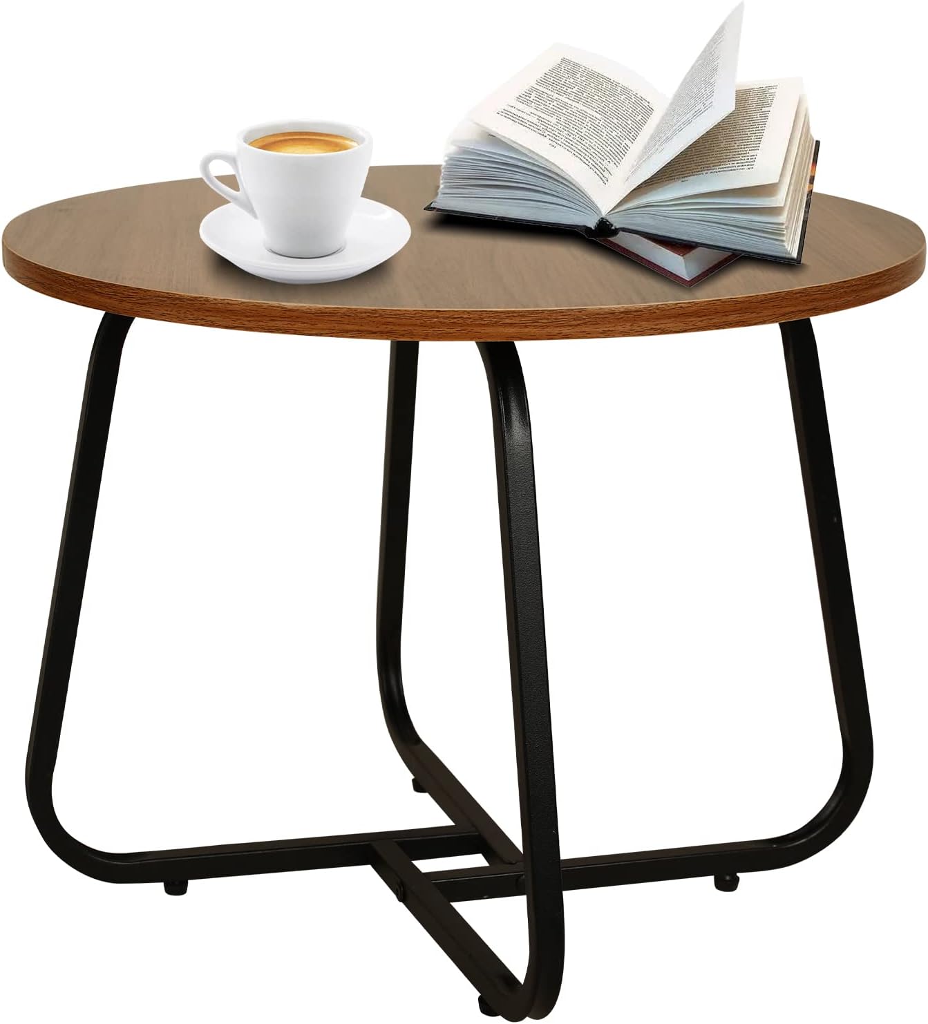 Babion Side Table, Metal End Table Round Bedside Tables