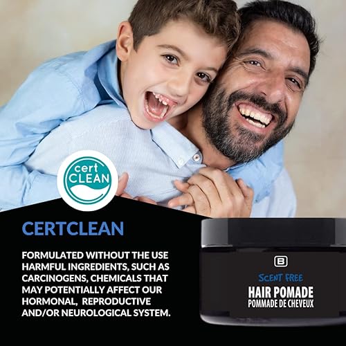 Miniatura 9 de Pomada vegana de sujeción media sin olor para hombres, verificada por EWG, a base de agua, totalmente natural, sin escamas para sostener todo el día