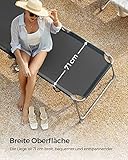 Sonnenliege, Liegestuhl, Gartenliege, extra groß,bis mit Kopfstütze und Sonnendach - 4