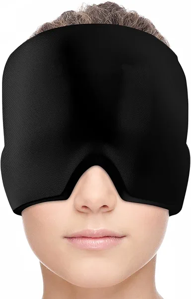 Migraine Headache Relief Cap,Soothing Migraine Mask,Hot and Cold Therapy,Ice Head Wrap for Tension, Stress,Hangover & Puffy Eyes