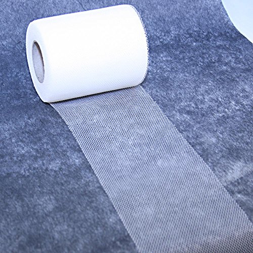 Tendances Fêtes - ROULEAU TULLE UNI BLANC 10 CM X 20 M