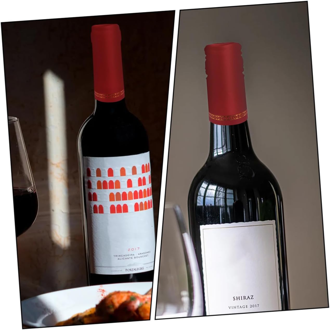 Wine Bottle Shrink Caps 150pcs PVC Heat Shrink Seals Xmas