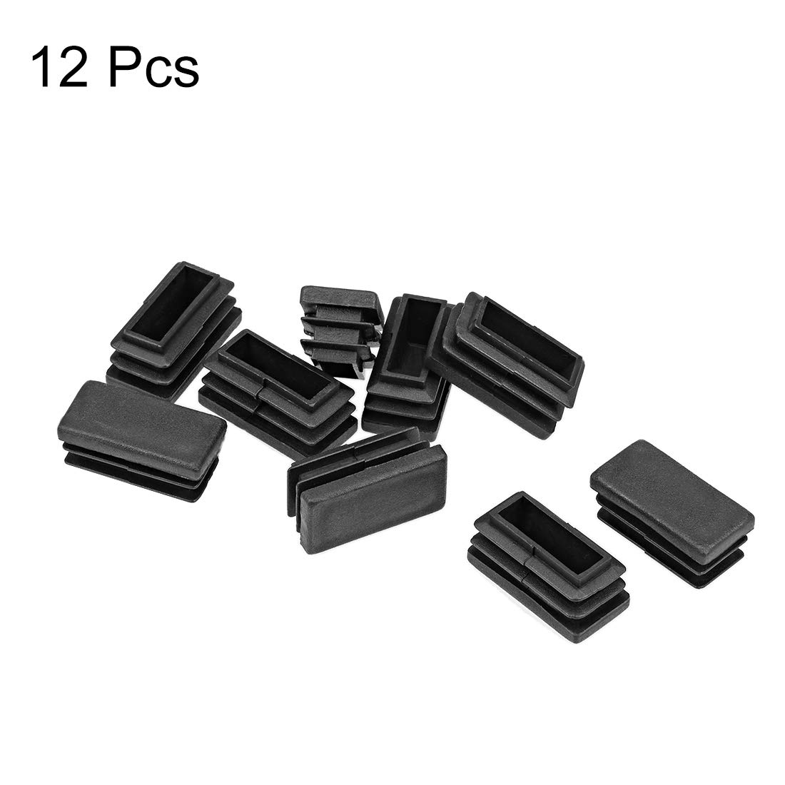 uxcell Plastic Plug End Caps 30mm x 15mm Rectangular Furniture Table Chair Legs 12Pcs — view 3