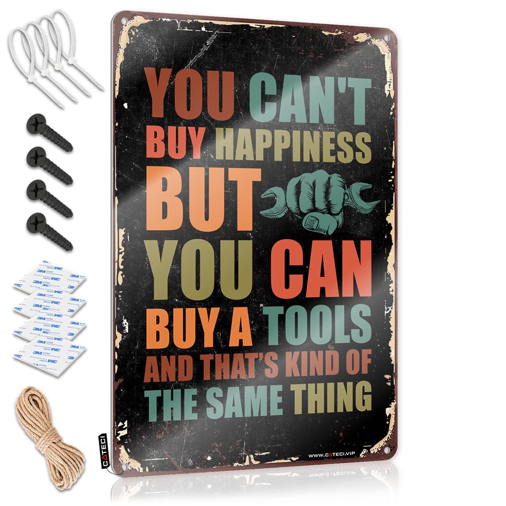 You Can't Buy Happiness But You Can Buy A Tools Decor Funny Decor For Bar | Large Fun Decorative Wall Art(30X40CM)