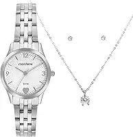 Relógio Mondaine Prata Feminino 32795L0MKNE2K1 Kit Semi-joia