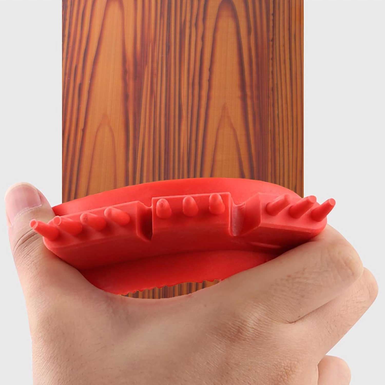 Strumento per venature del legno Strumento per pittura su gomma per decorazione murale Decorazione murale fai da te Rosso Confezione da 4