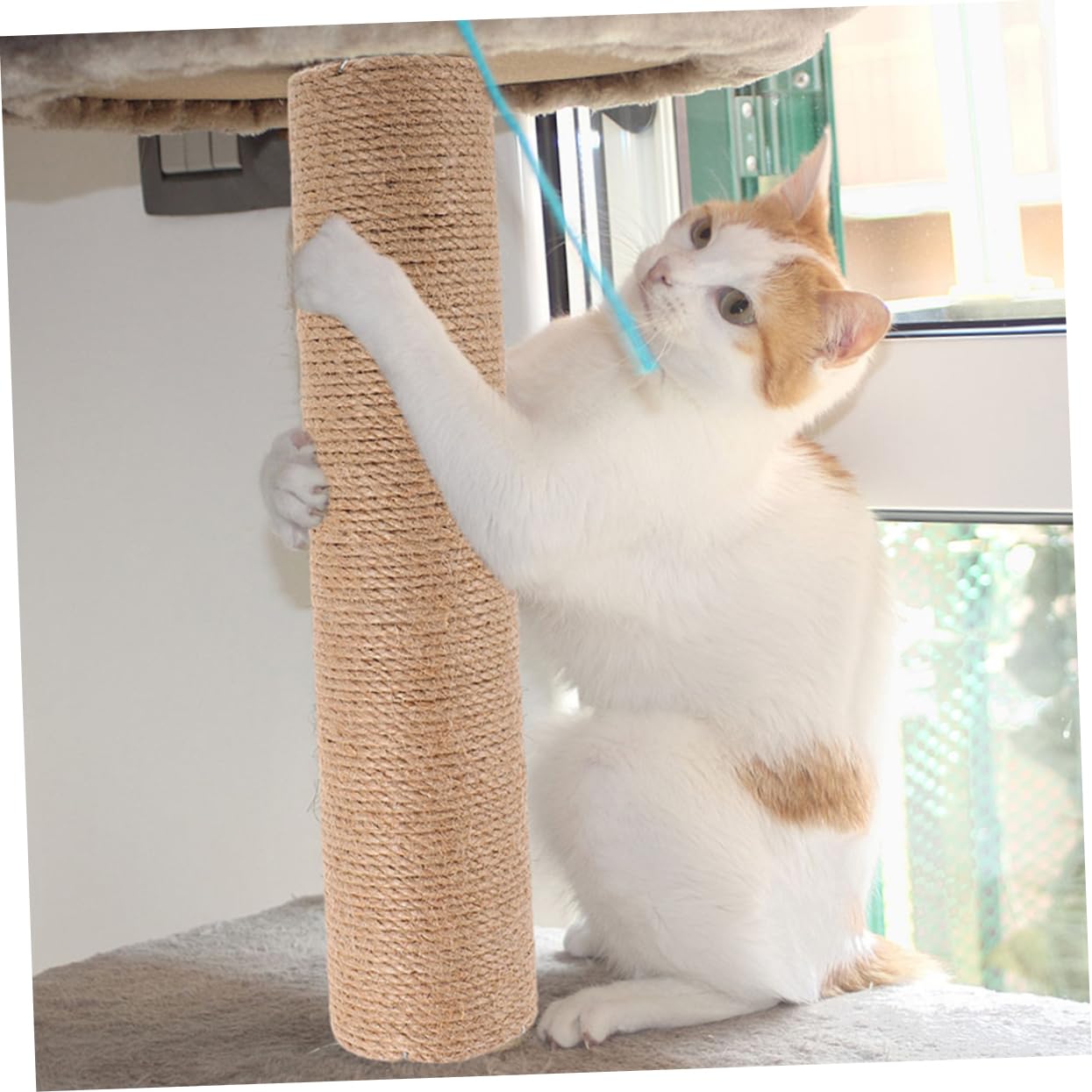 SUPVOX Griffoir pour Chat en Sisal De Remplacement Poteau à Griffer Vertical 30 Cm Matériau Abs Robuste pour Arbre à Chat DIY Adapté D'intérieur