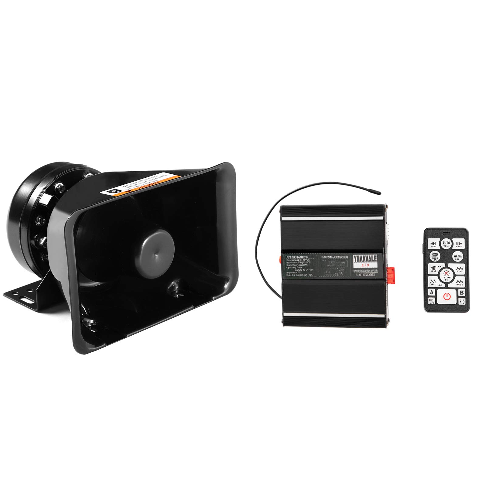 Buy YHAAVALE 100W Emergency Siren Kit,MultiFunction Sounds,Wireless