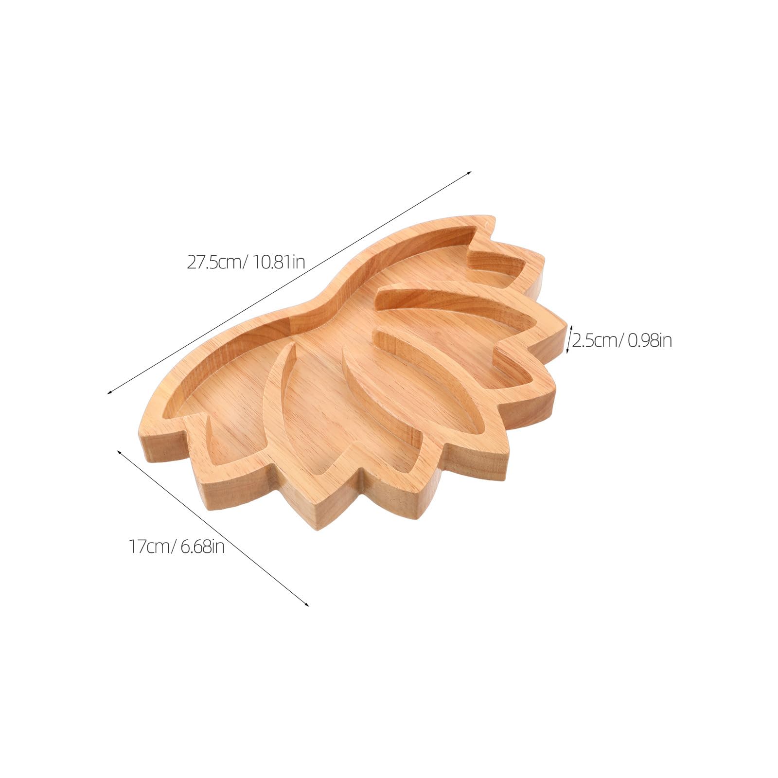 2 vassoi in cristallo a forma di loto per pietre, portaoggetti in legno a forma di fiore, vassoio decorativo per gioielli a di loto, ciotola organizer.