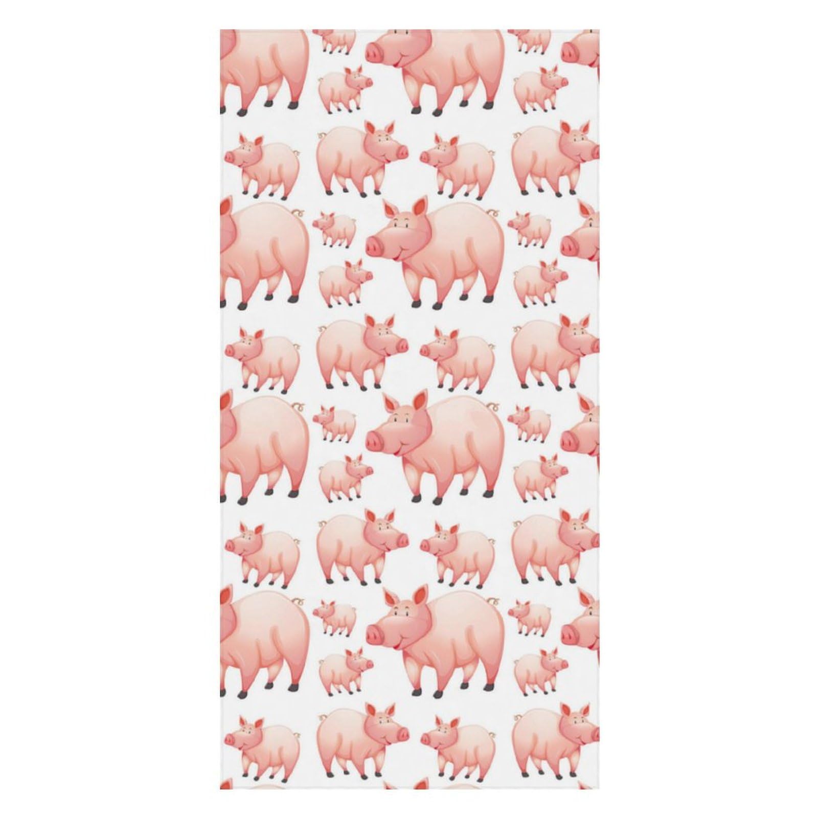 LWORZIIB Beach Towel, Pink Cartoon Farm Pig Bath Towel, Pool Towel Great for Gym Swimming 80 X 160cm