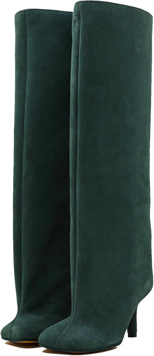 Women's Knee High Suede Boots - Wide Calf Comfort