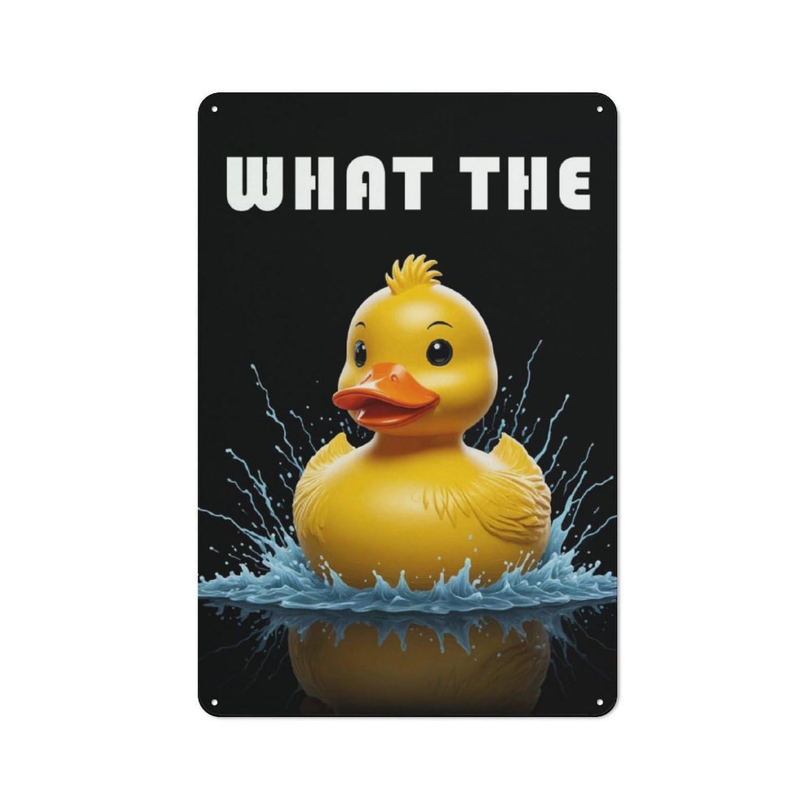 Junmoney What The Duck Tin Wall Plaque 30X20cm With For Man Cave Or Games Room, For Updating Man Cave And Games Room After Moving
