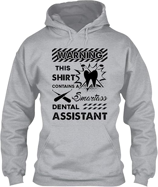 On Red Dental Assistant Warning Womens Long Hoodie, Hoodies for Men