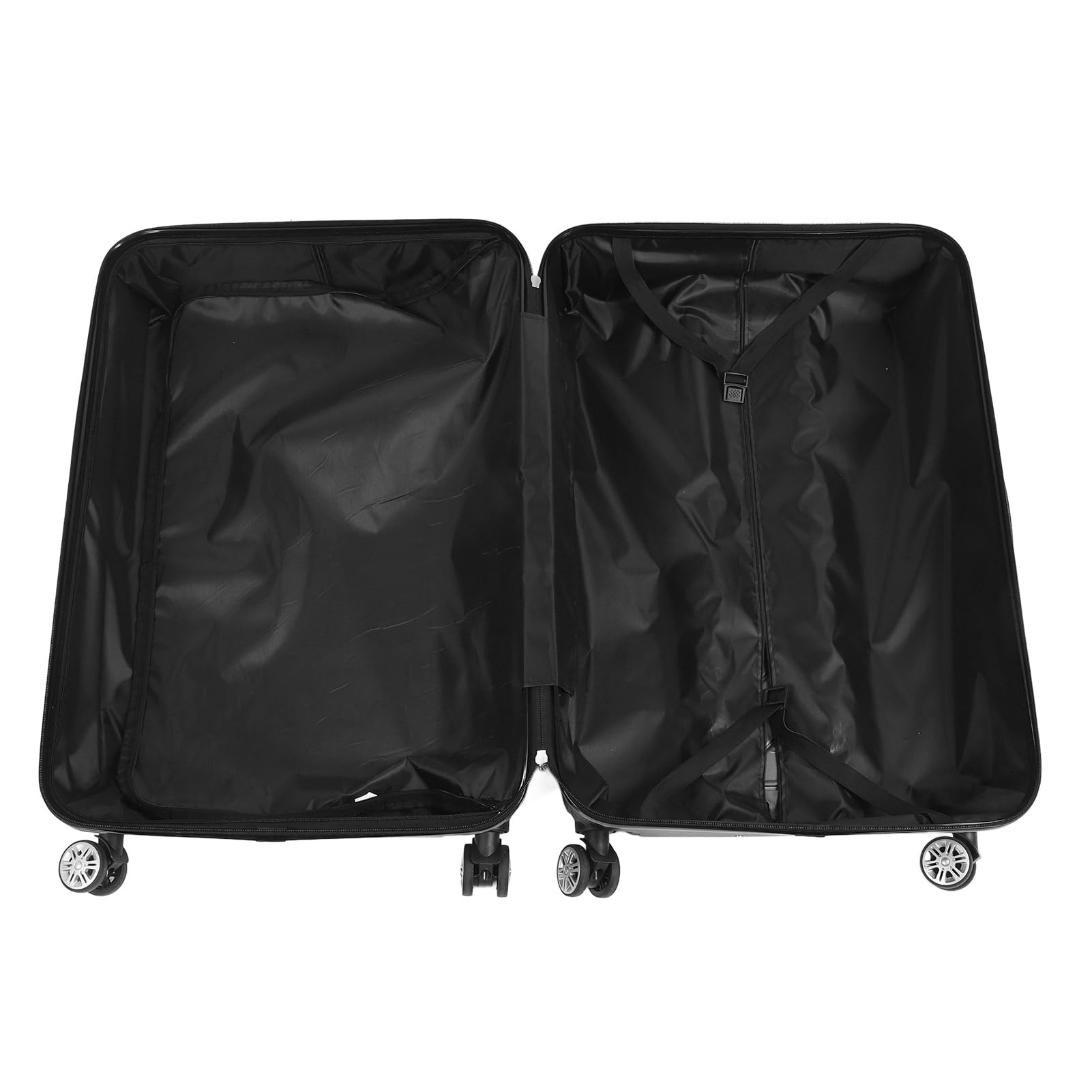 Fafeicy Hardshell Spinner Bagage Zestaw Lekki z blokadą TSA dla Podróżników 3 Części Walizki na Długoterminowe Wycieczki i Wycieczki Biznesowe (BLACK)