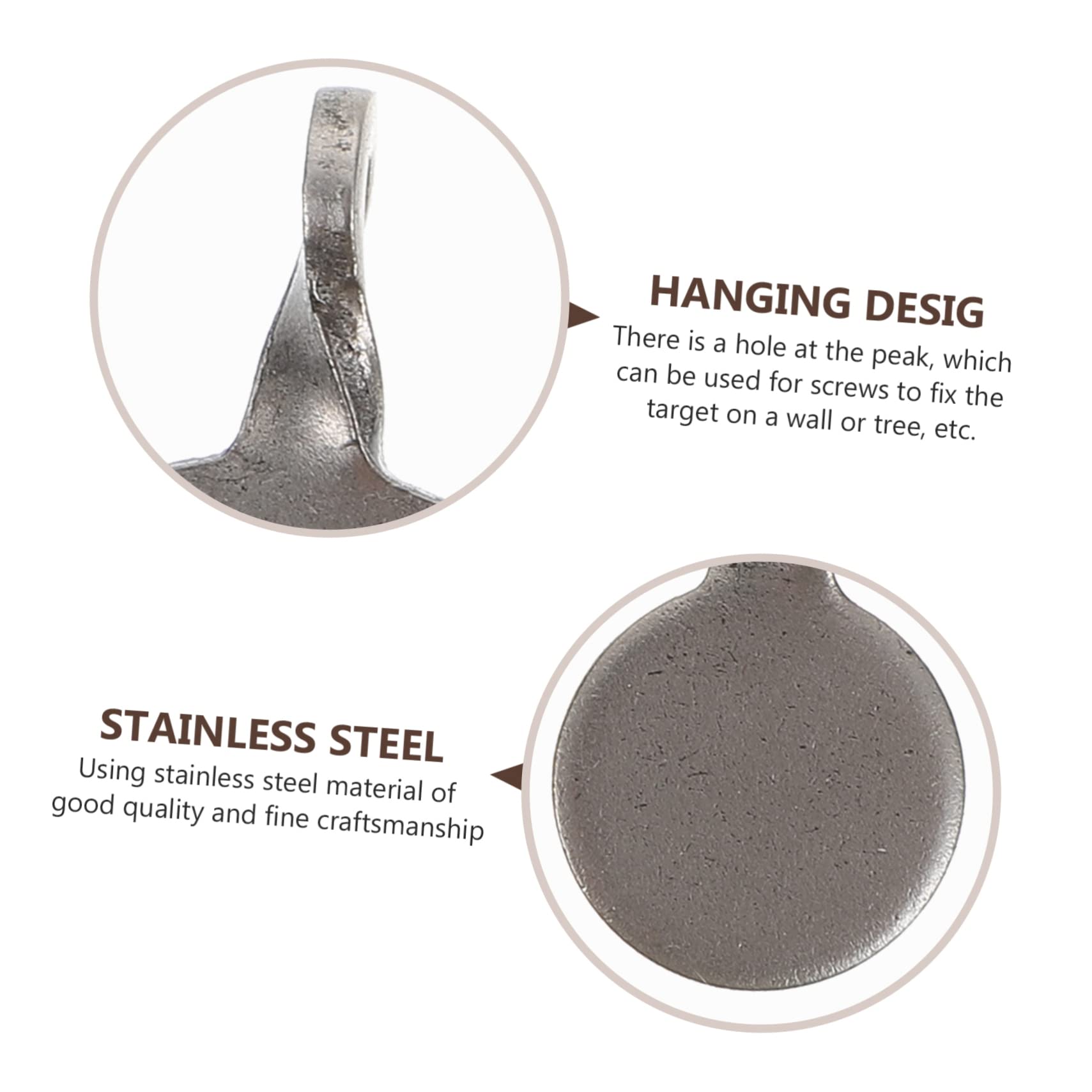 ARTSEWPLY 3Pcs Stainless Steel Professional Training Targets Durable Water Shooting Practice Targets for Archery Easy to Hang Compact for Convenient Storage