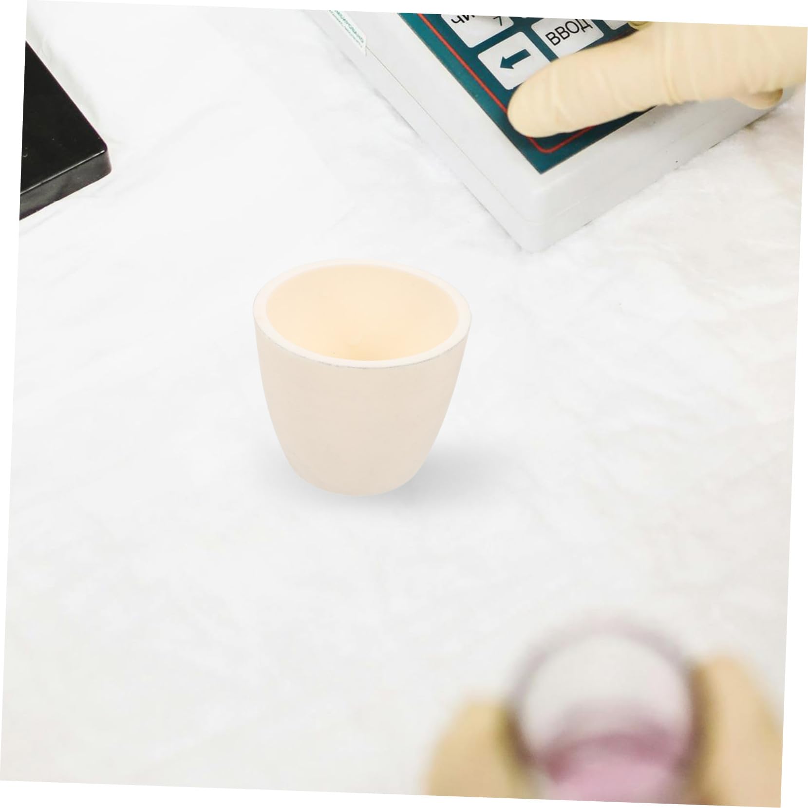 SOLUSTRE Crogiolo Resistente Alte Temperature 10ml in Ceramica di Ossido di Alluminio Riutilizzabile e Durevole per Analisi di Laboratorio