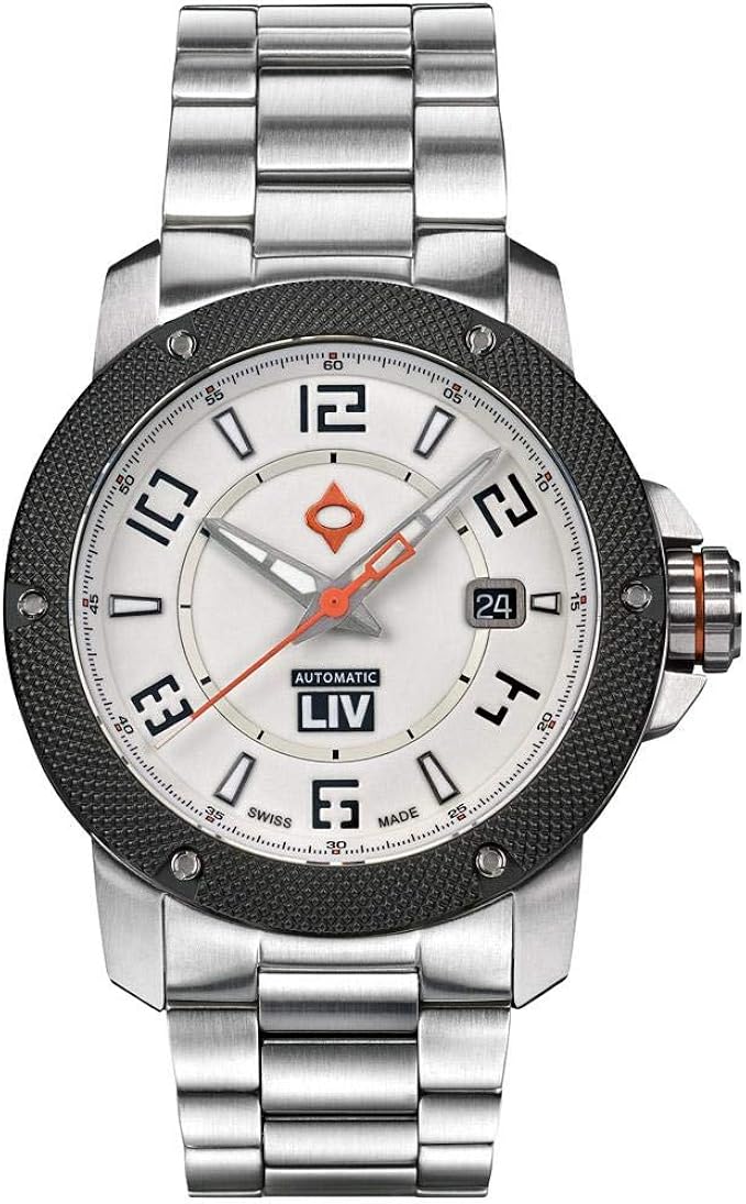 LIV Swiss Watches GX1A Full Lume on Stainless Steel Bracelet Casual Watch for Men