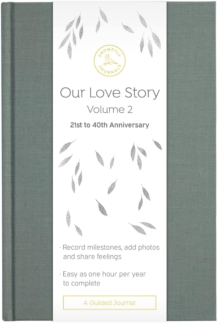 Promptly Journals, Our Love Story(Grey), Volume 2: 21st to 40th Anniversary