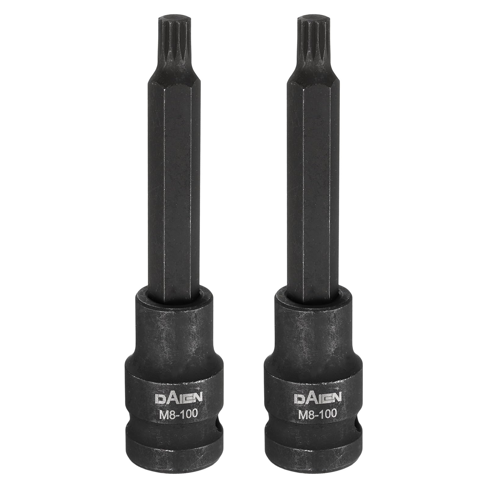 Douille M8 triple embout carré 12 pans pour réparation moteur auto 100mm