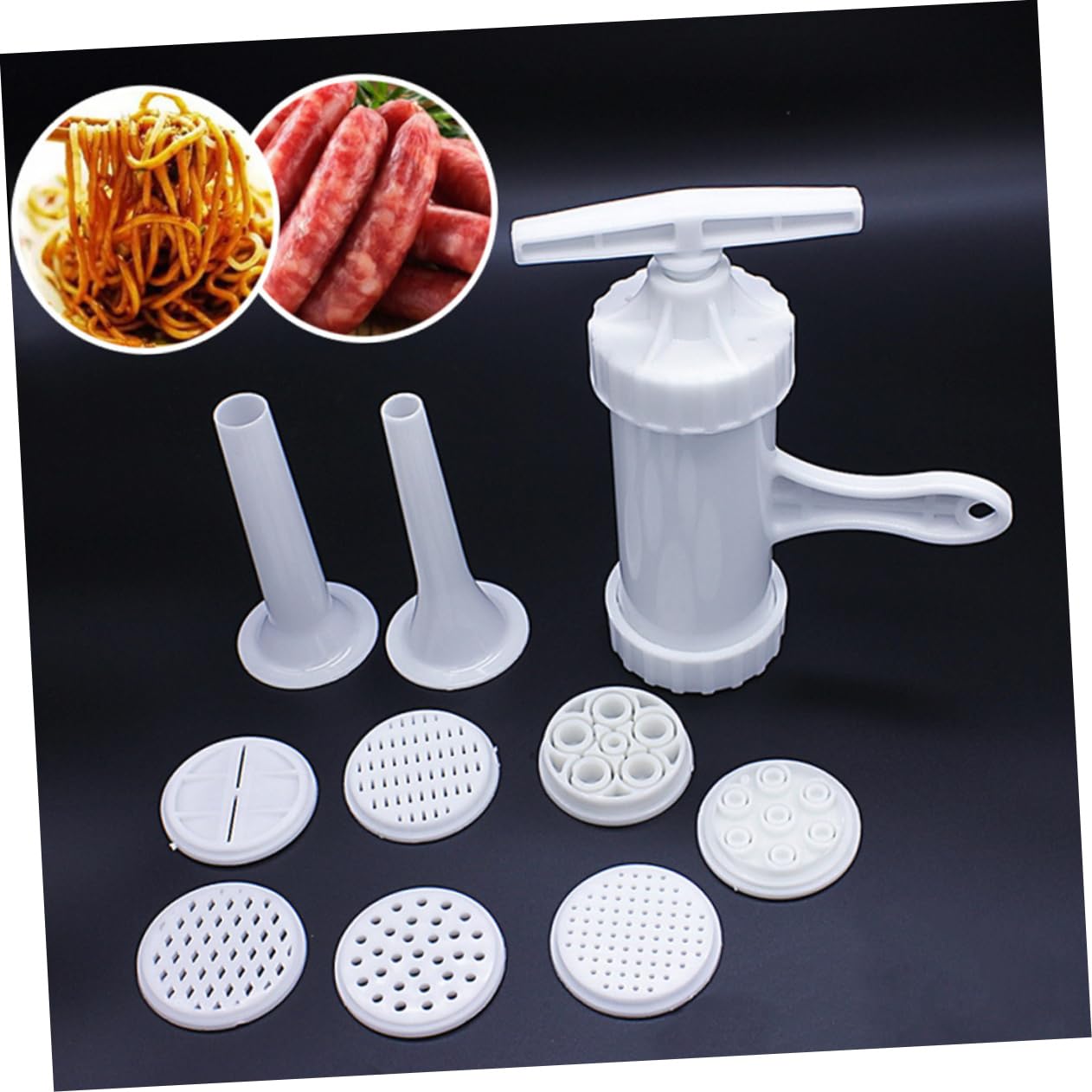 BRIGHTFUFU Manual Pasta Machine Noodle Machine Kitchen Noodle Maker Noodle Maker for Home Noodle Press White Household