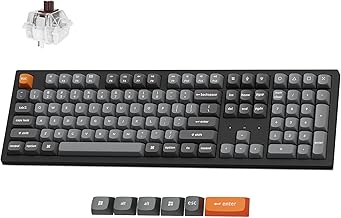 K10 Max Wireless Custom Mechanical Keyboard, 100% Layout QMK 2.4 GHz Bluetooth Wired White Backlit PBT Keycaps 108 Keys Compatible with Mac Windows Linux
