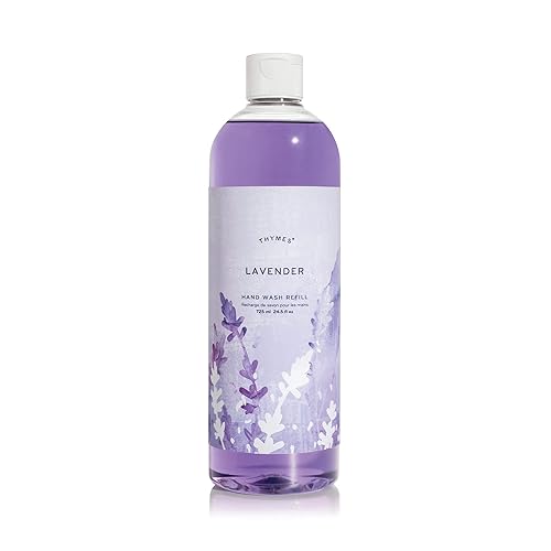 Thymes Recambio de lavado de manos de lavanda, jabón líquido perfumado para manos, nutritivo y ligeramente perfumado, ideal para la limpieza diaria,