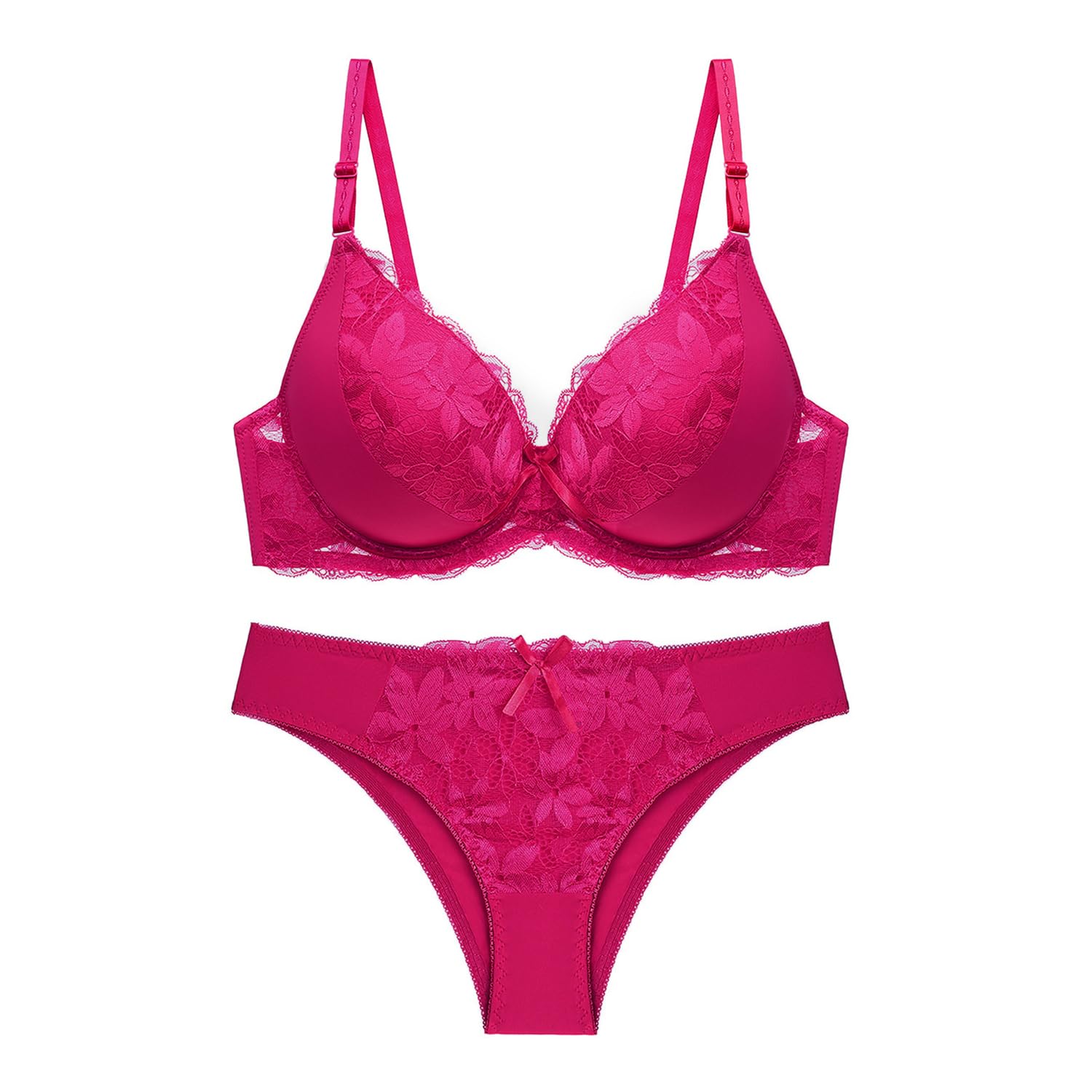 secret lives Women's Padded Wired Bra & Panty Set – Comfortable Support Lingerie Set-picture-56