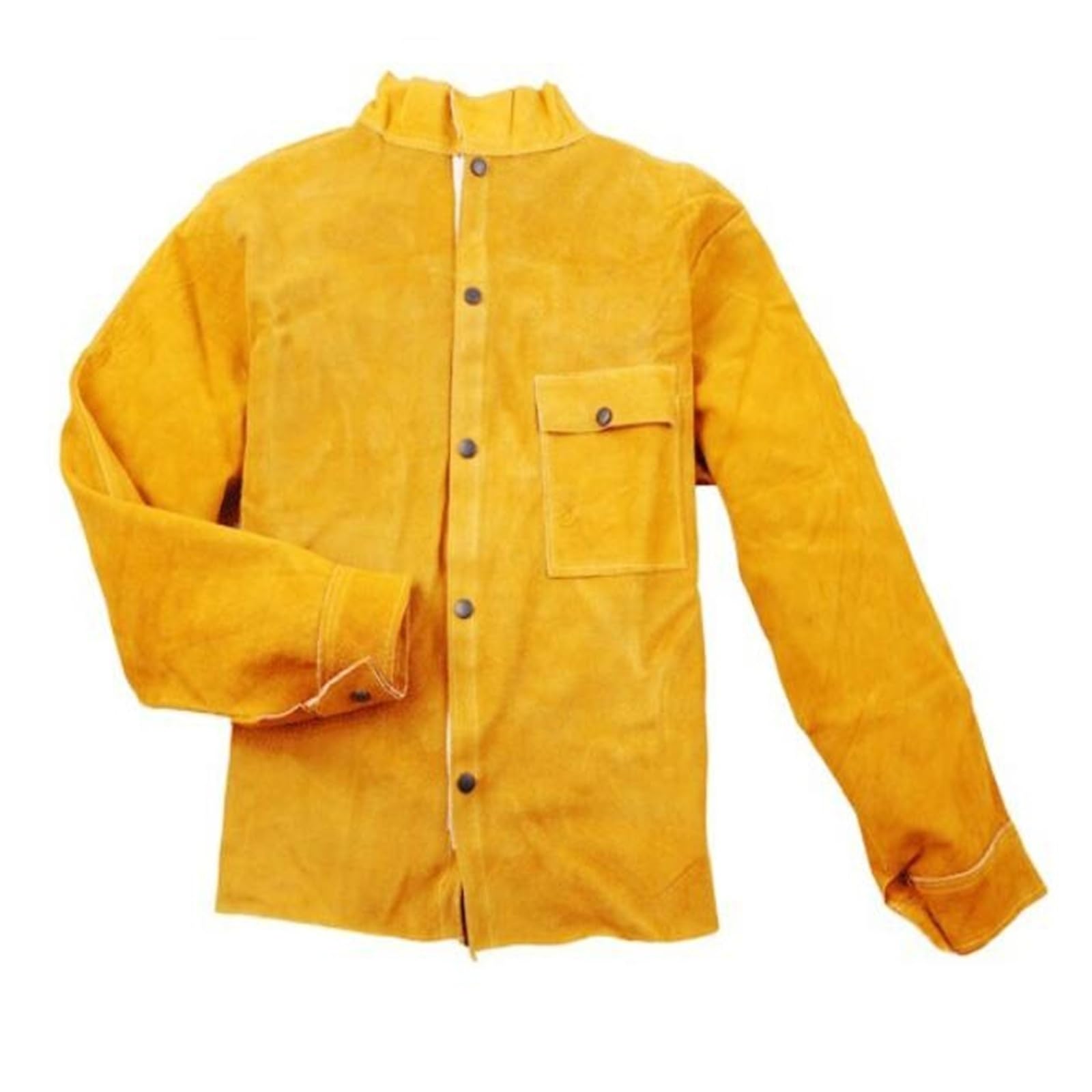 Edede Jacket Welding Apron, Welding Protective Clothing Leather Overalls Fire-Retardant Anti-Fire Anti-Wear Clothes(,2Xl)