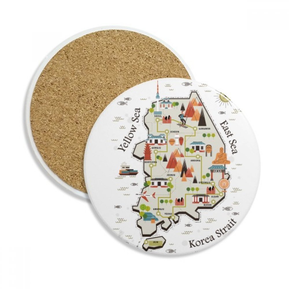 Coaster en céramique Corée du Sud dessous de verre absorbant pour tasse