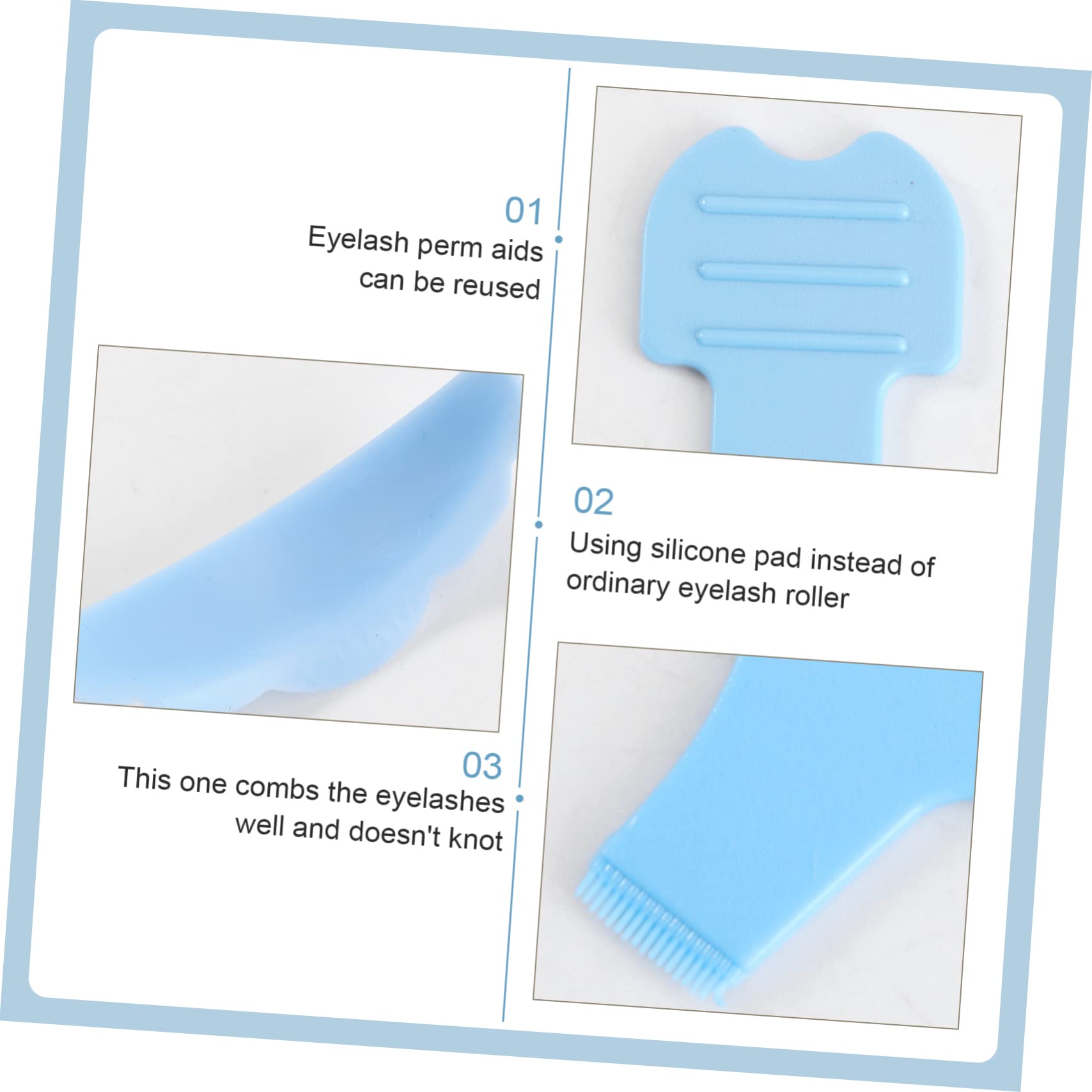 Healeved 20pares Almohadillas Para Perming De Pestañas Con Cepillos y Accesorios Para Belleza Salones y Uso Personal Flexibles y Amigables Piel