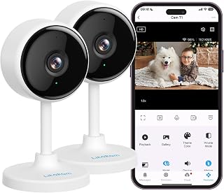 Litokam 2K Indoor Security Cameras 2 Pack - WiFi Baby Pet Monitor with Night Vision, Motion Detection, Alexa, App Control