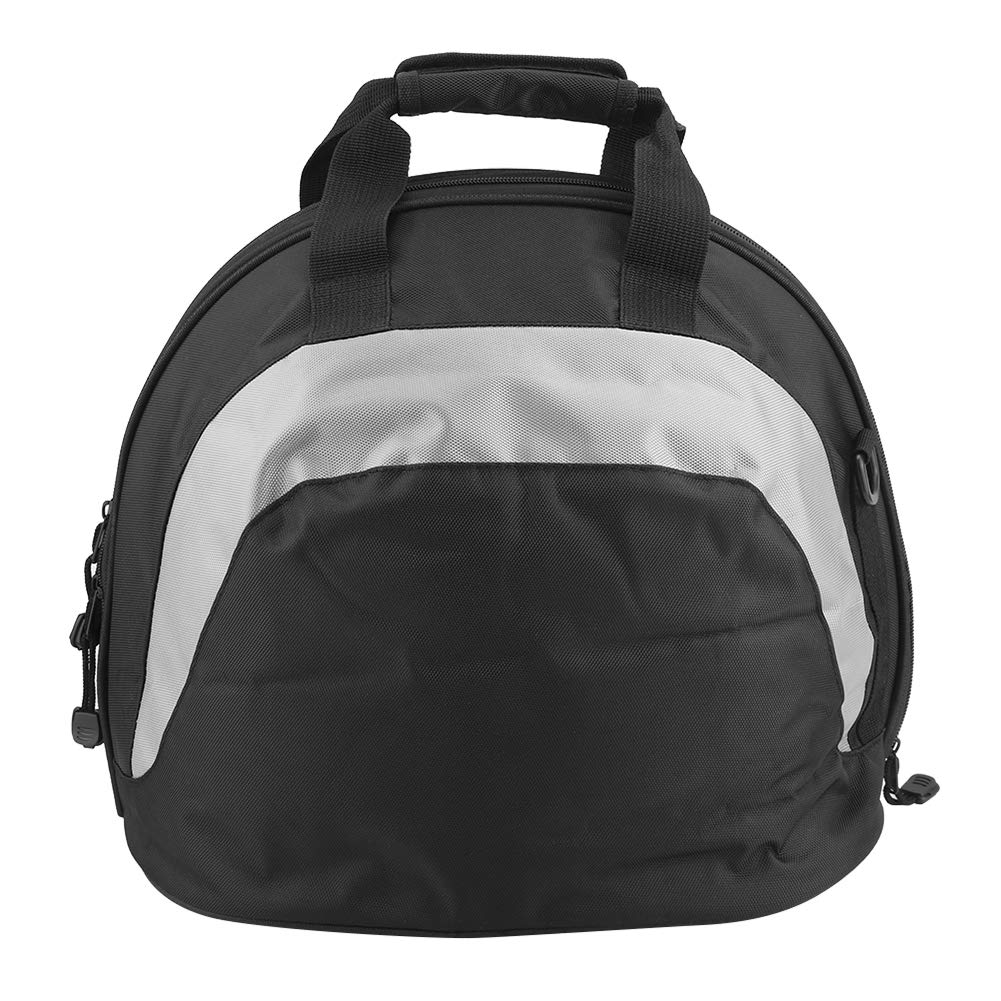 KIMISS Bolsa para casco de moto multifunción, impermeable y portátil, mochila hombrera para equipaje, gris negro, ideal para competición