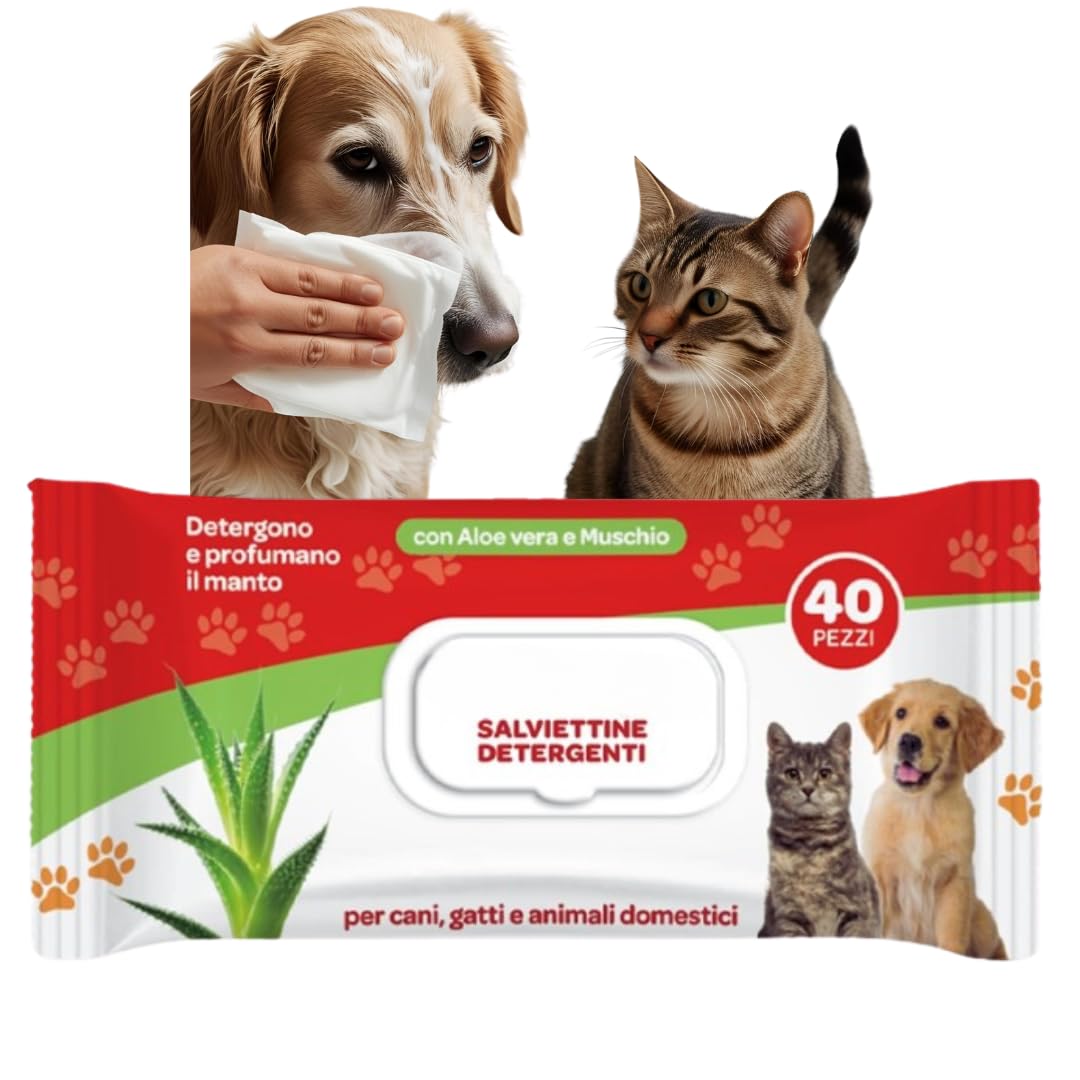 Lot de 40 lingettes parfumées pour animaux