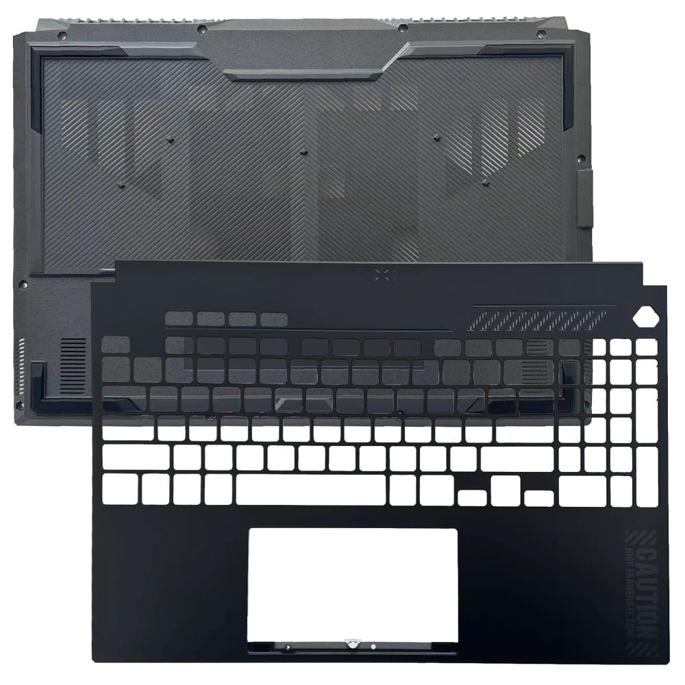New Compatible Replacemen for ASUS TUF Gaming F15 A15(2022) FA507RC RE RM FX507ZE ZC4 ZM(Upper Case Palmrest Cover Bilateral air Vents and Bottom Case